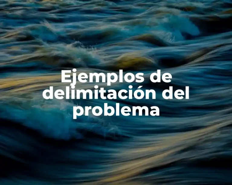 Ejemplos de delimitación del problema