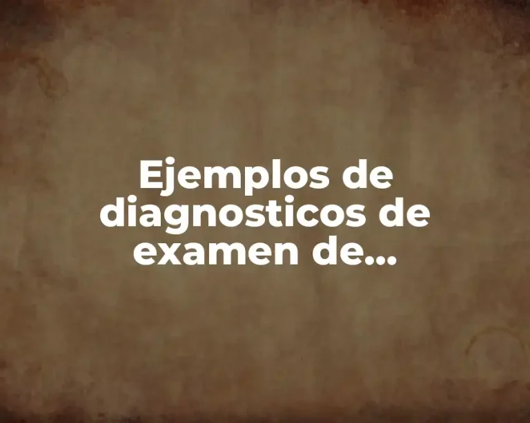 Ejemplos de diagnosticos de examen de permanencia de primaria