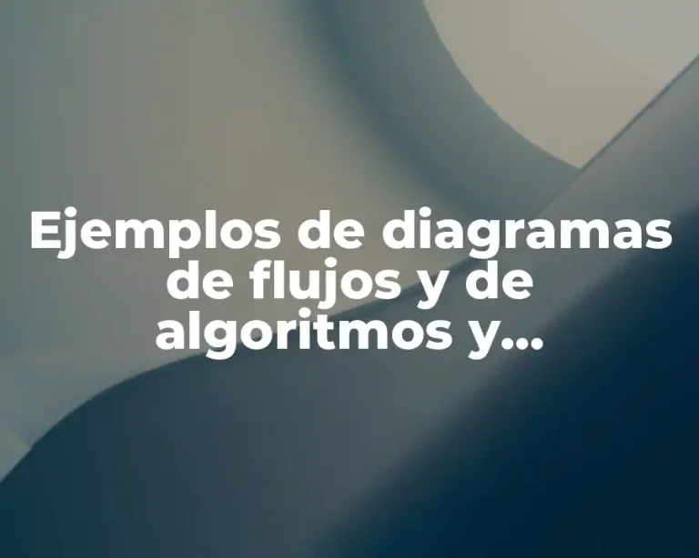 Ejemplos de diagramas de flujos y de algoritmos y Significado