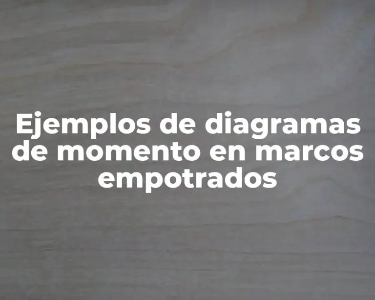 Ejemplos de diagramas de momento en marcos empotrados