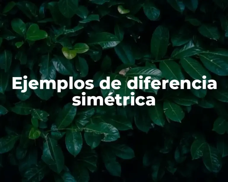 Ejemplos de diferencia simétrica