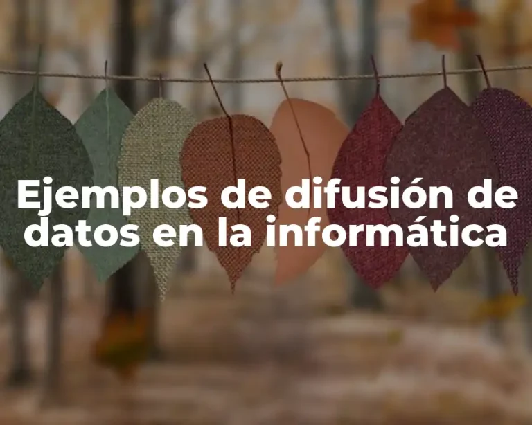 Ejemplos de difusión de datos en la informática