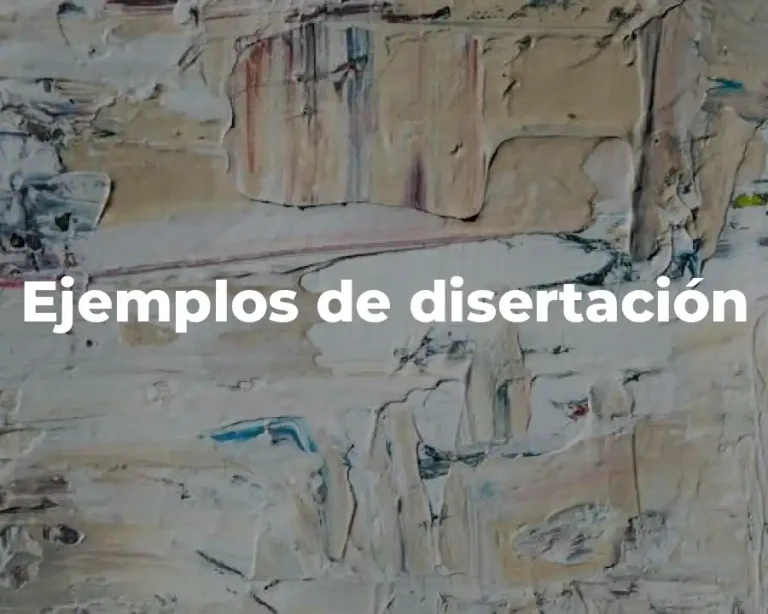 Ejemplos de disertación
