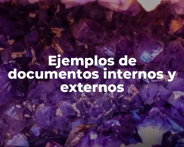 Ejemplos de documentos internos y externos
