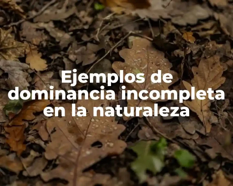 Ejemplos de dominancia incompleta en la naturaleza