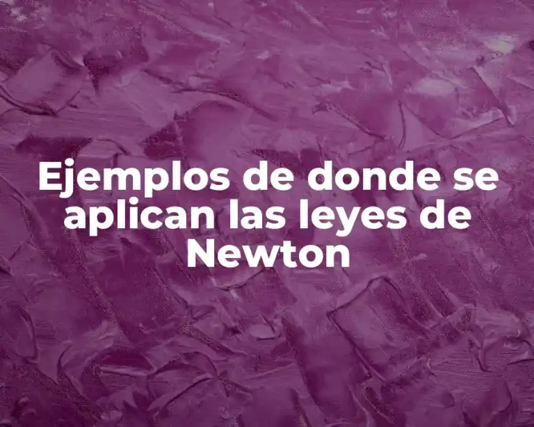 Ejemplos de donde se aplican las leyes de Newton