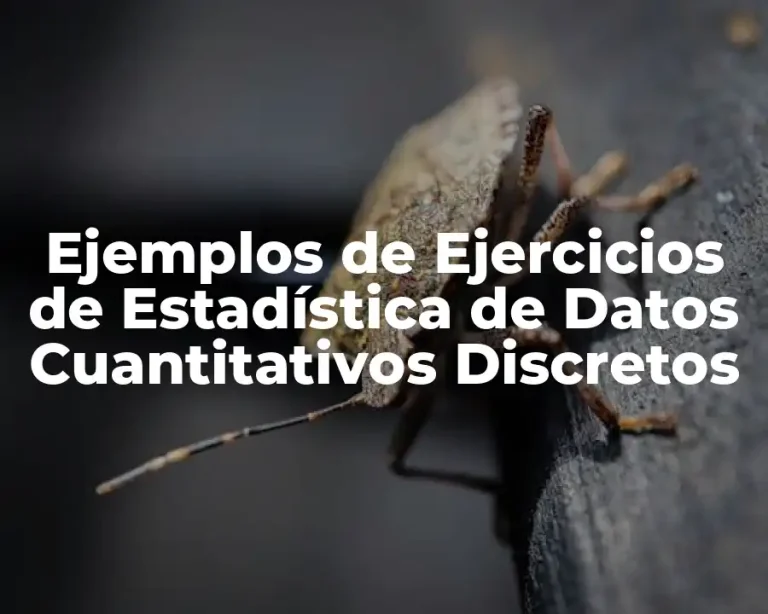 Ejemplos de Ejercicios de Estadística de Datos Cuantitativos Discretos