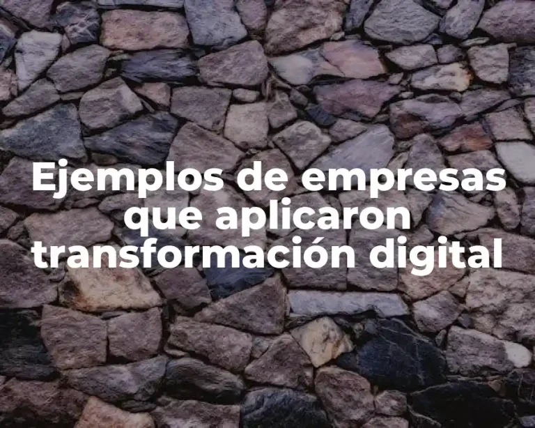 Ejemplos de empresas que aplicaron transformación digital