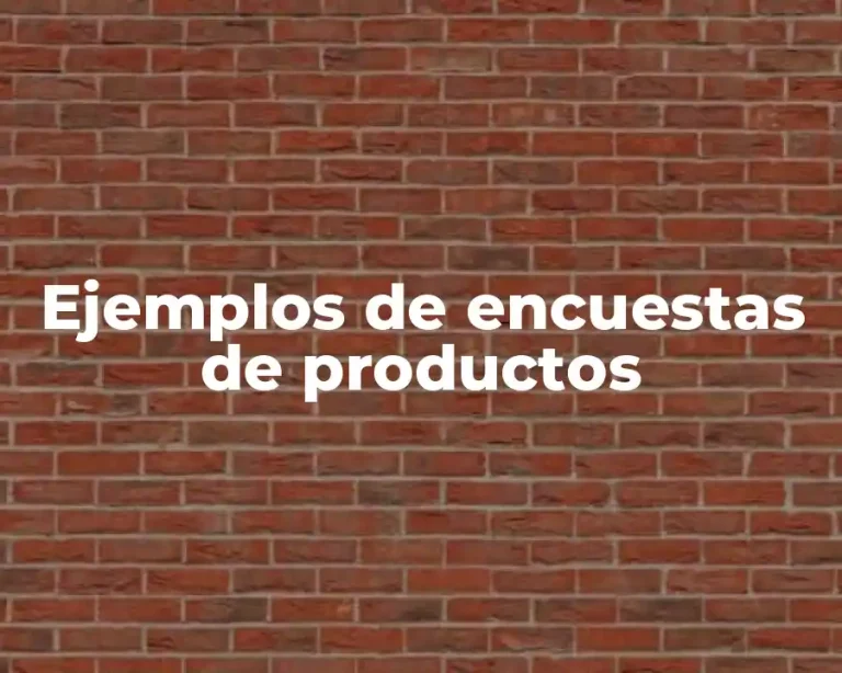 Ejemplos de encuestas de productos