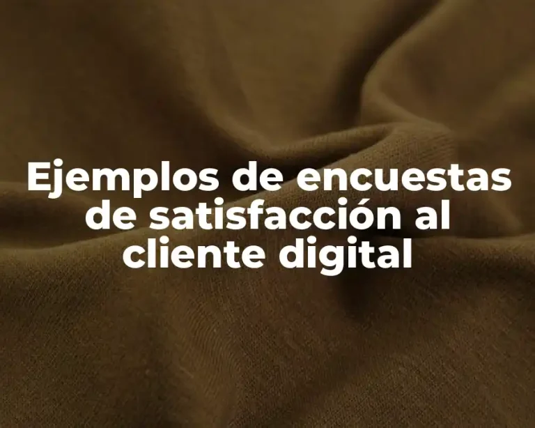 Ejemplos de encuestas de satisfacción al cliente digital