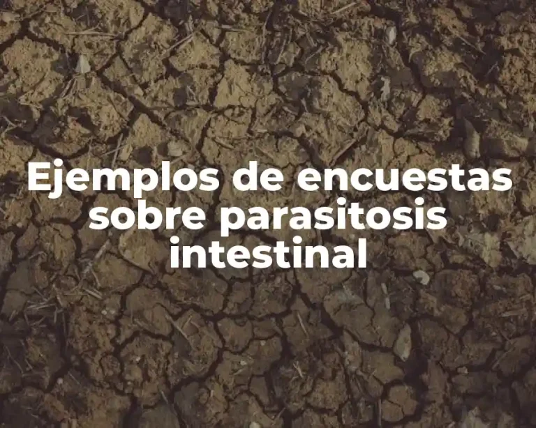 Ejemplos de encuestas sobre parasitosis intestinal
