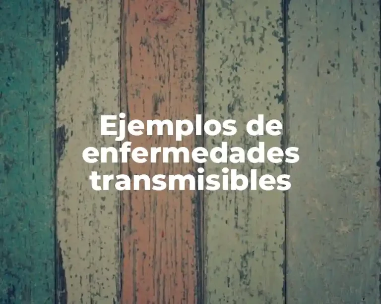 Ejemplos de enfermedades transmisibles