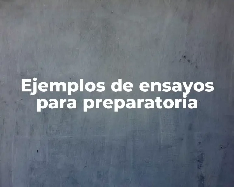 Ejemplos de ensayos para preparatoria