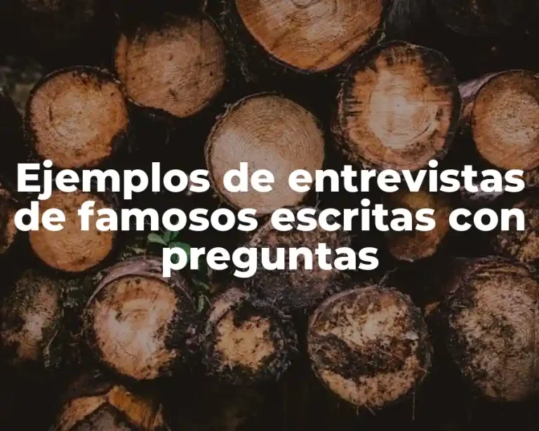 Ejemplos de entrevistas de famosos escritas con preguntas
