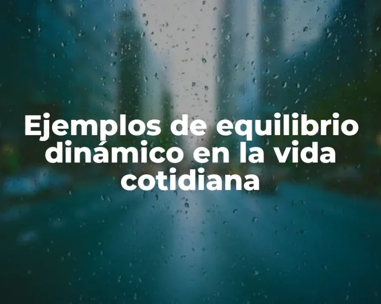 Ejemplos de equilibrio dinámico en la vida cotidiana