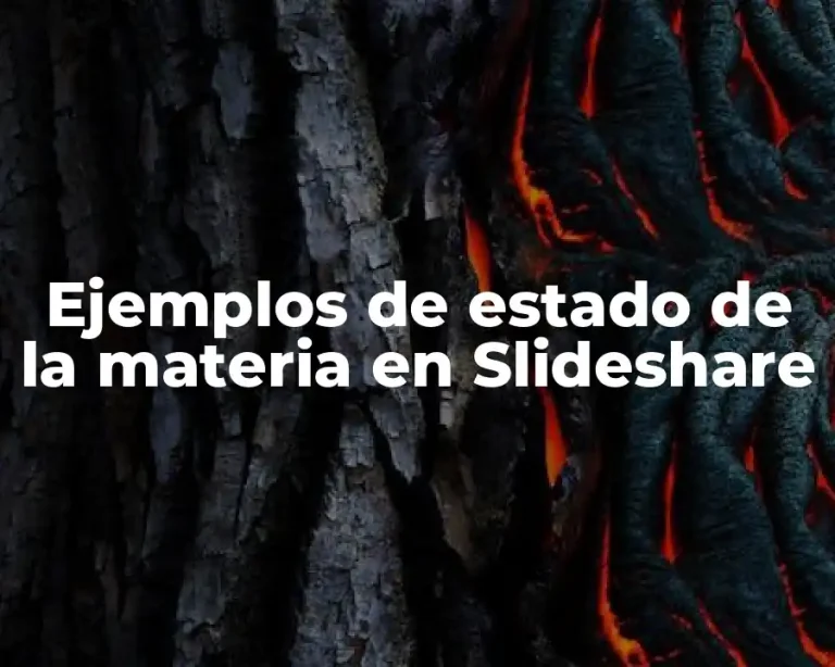 Ejemplos de estado de la materia en Slideshare