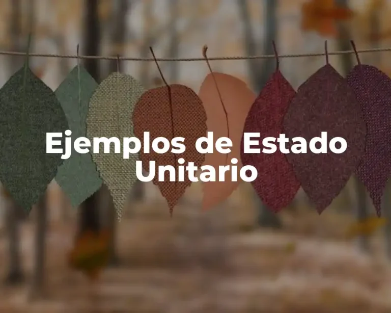 Ejemplos de Estado Unitario