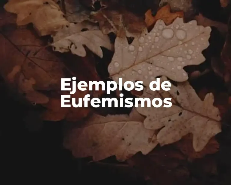 Ejemplos de Eufemismos