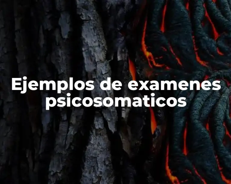 Ejemplos de examenes psicosomaticos