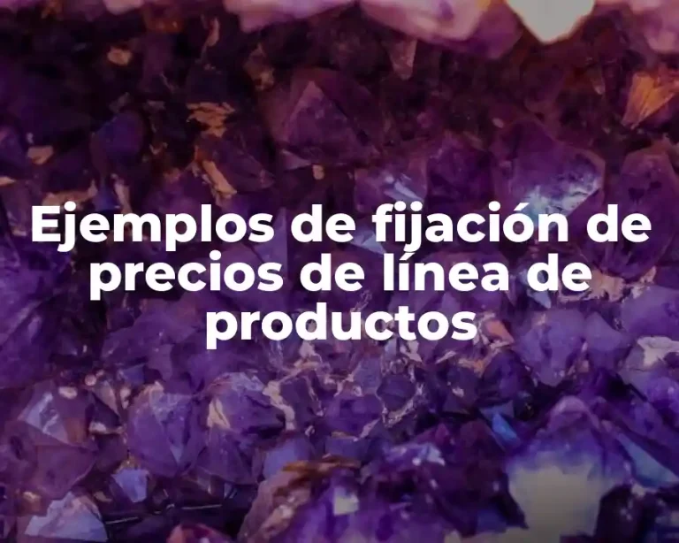 Ejemplos de fijación de precios de línea de productos