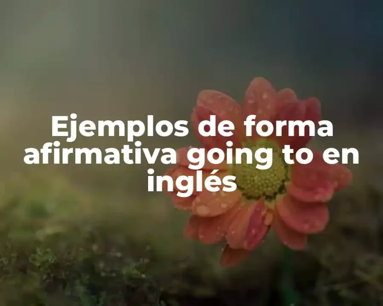 Ejemplos de forma afirmativa going to en inglés