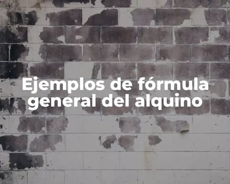 Ejemplos de fórmula general del alquino