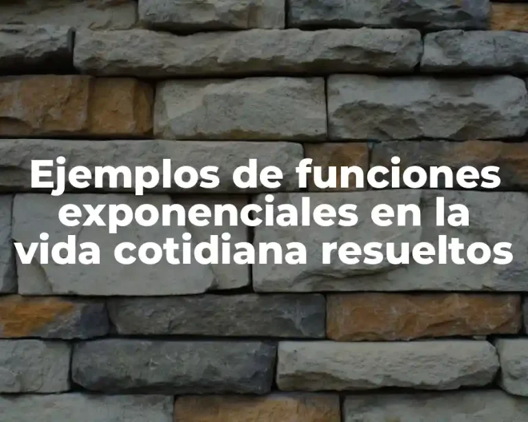 Ejemplos de funciones exponenciales en la vida cotidiana resueltos