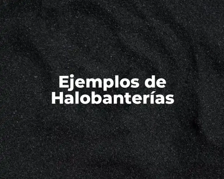 Ejemplos de Halobanterías