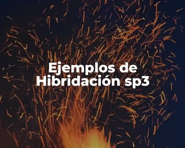 Ejemplos de Hibridación sp3