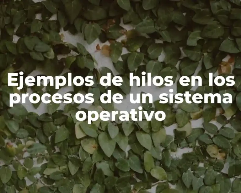 Ejemplos de hilos en los procesos de un sistema operativo