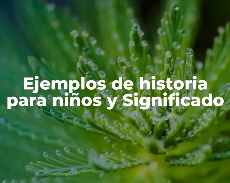 Ejemplos de historia para niños y Significado