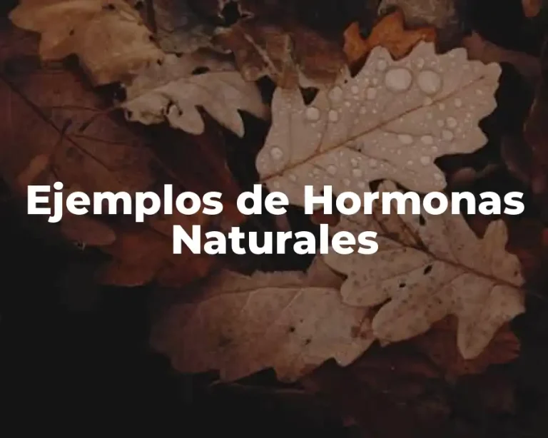 Ejemplos de Hormonas Naturales