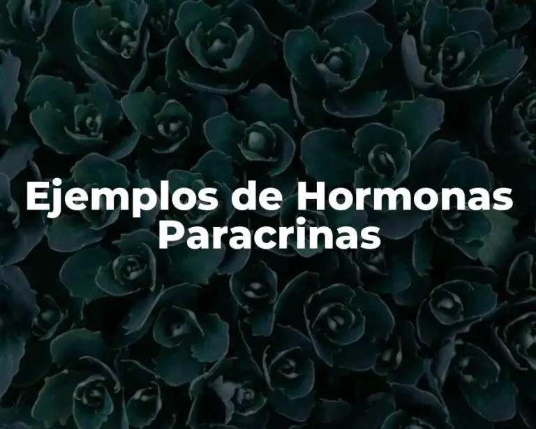 Ejemplos de Hormonas Paracrinas