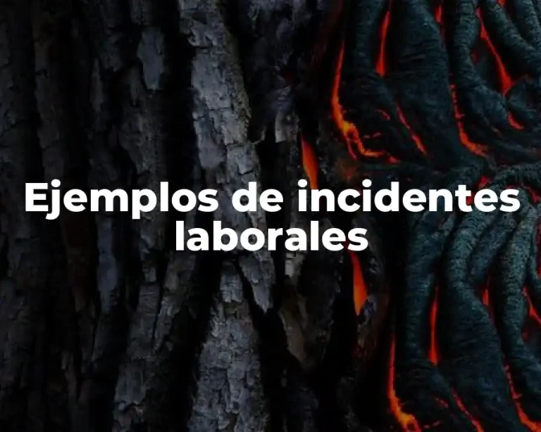 Ejemplos de incidentes laborales