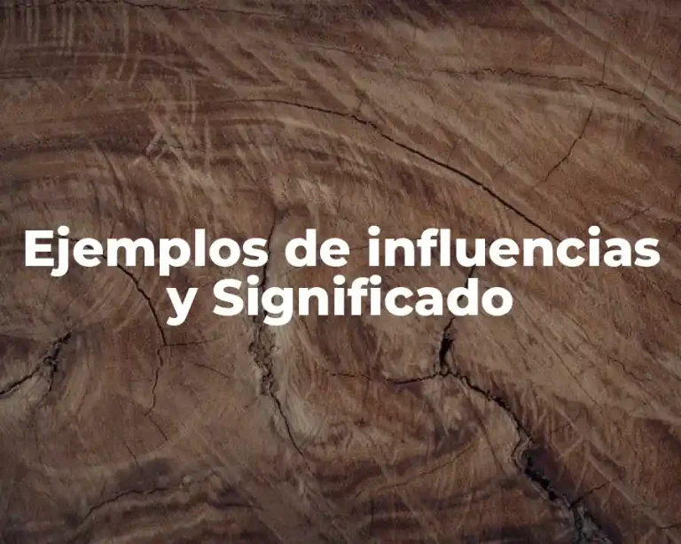 Ejemplos de influencias y Significado