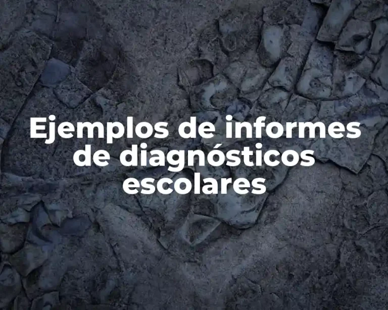 Ejemplos de informes de diagnósticos escolares
