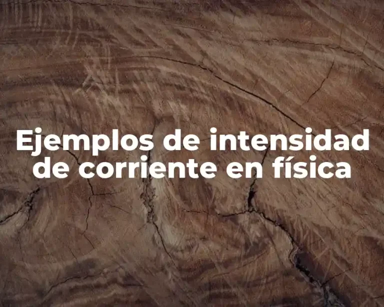 Ejemplos de intensidad de corriente en física