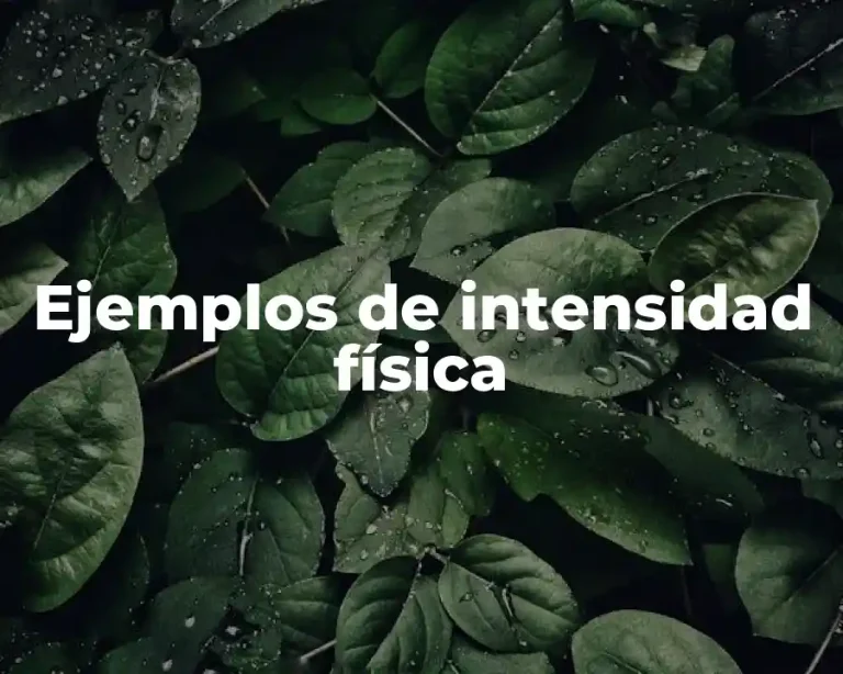 Ejemplos de intensidad física