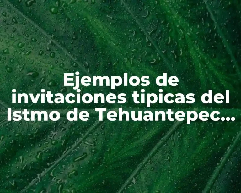 Ejemplos de invitaciones tipicas del Istmo de Tehuantepec oaxaca