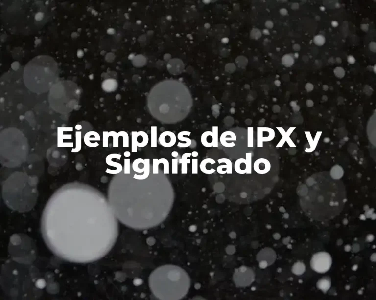 Ejemplos de IPX y Significado