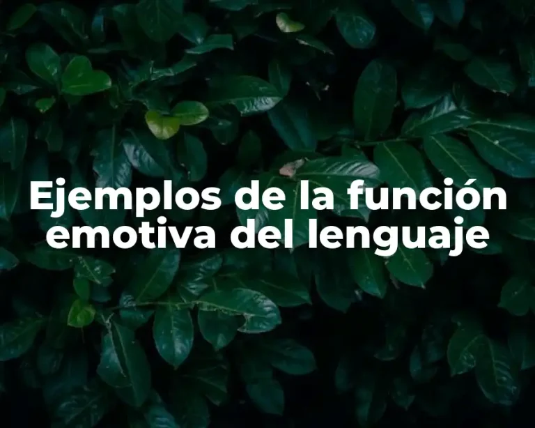 Ejemplos de la función emotiva del lenguaje