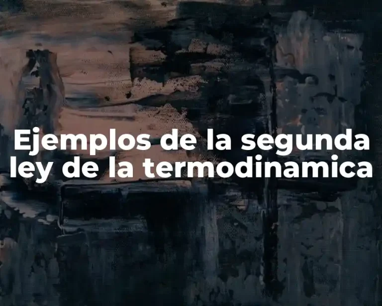 Ejemplos de la segunda ley de la termodinamica