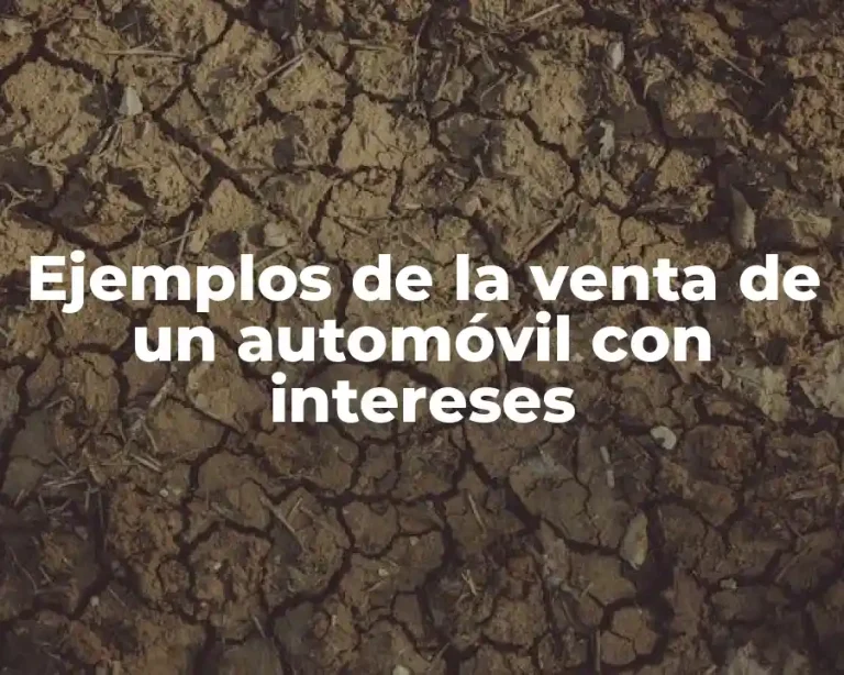 Ejemplos de la venta de un automóvil con intereses