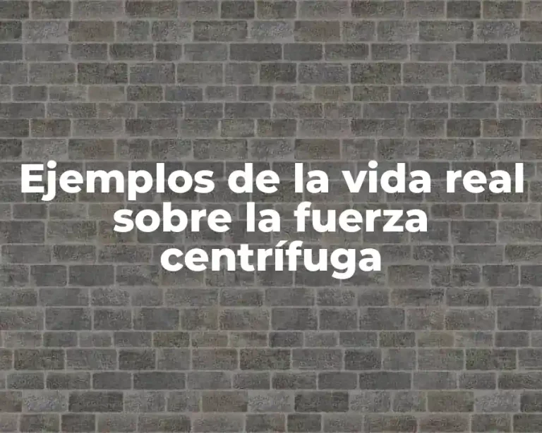 Ejemplos de la vida real sobre la fuerza centrífuga