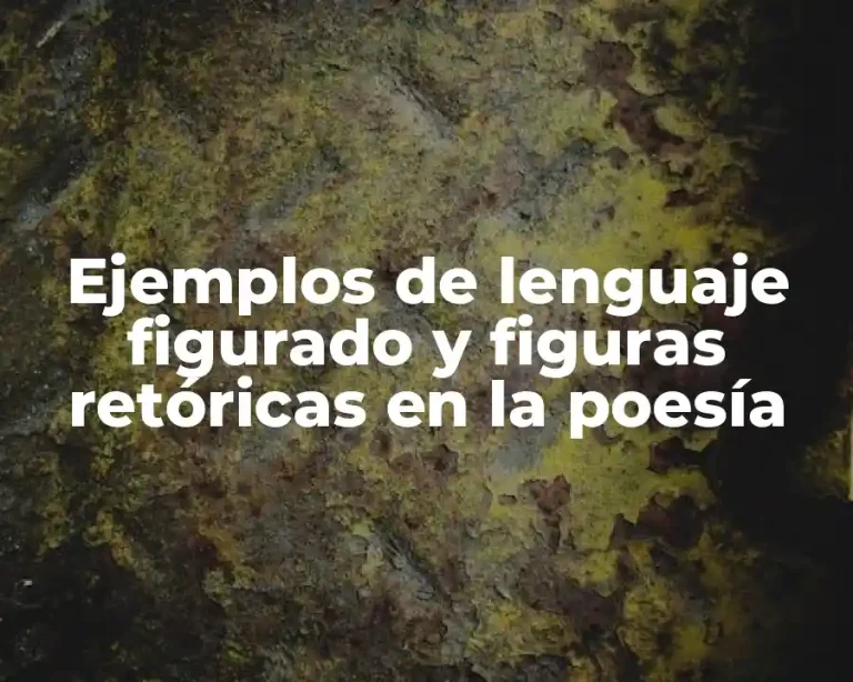 Ejemplos de lenguaje figurado y figuras retóricas en la poesía