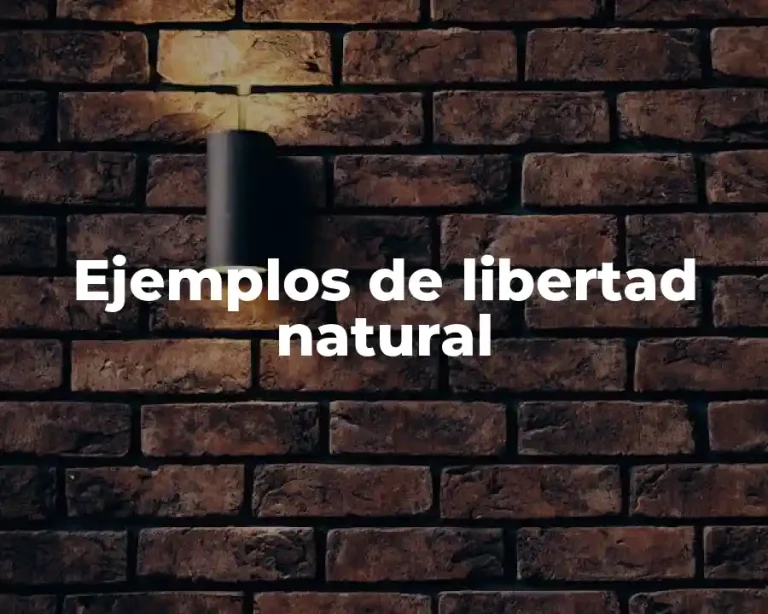Ejemplos de libertad natural