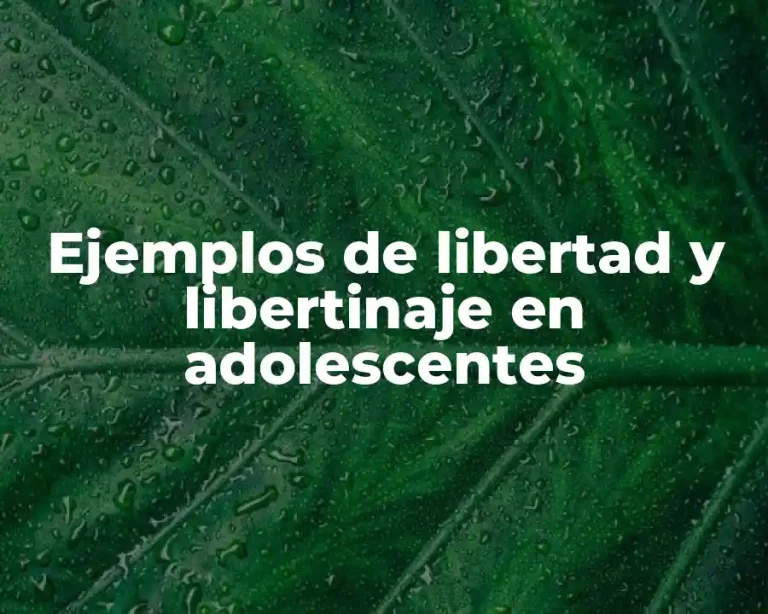 Ejemplos de libertad y libertinaje en adolescentes