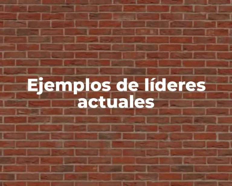 Ejemplos de líderes actuales