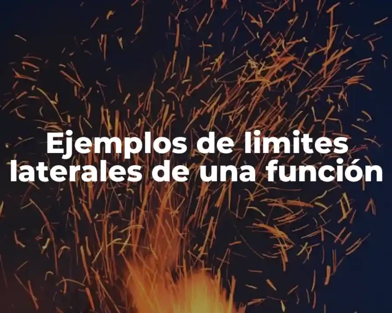 Ejemplos de limites laterales de una función