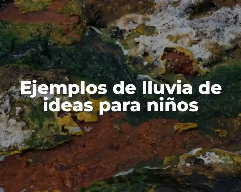 Ejemplos de lluvia de ideas para niños